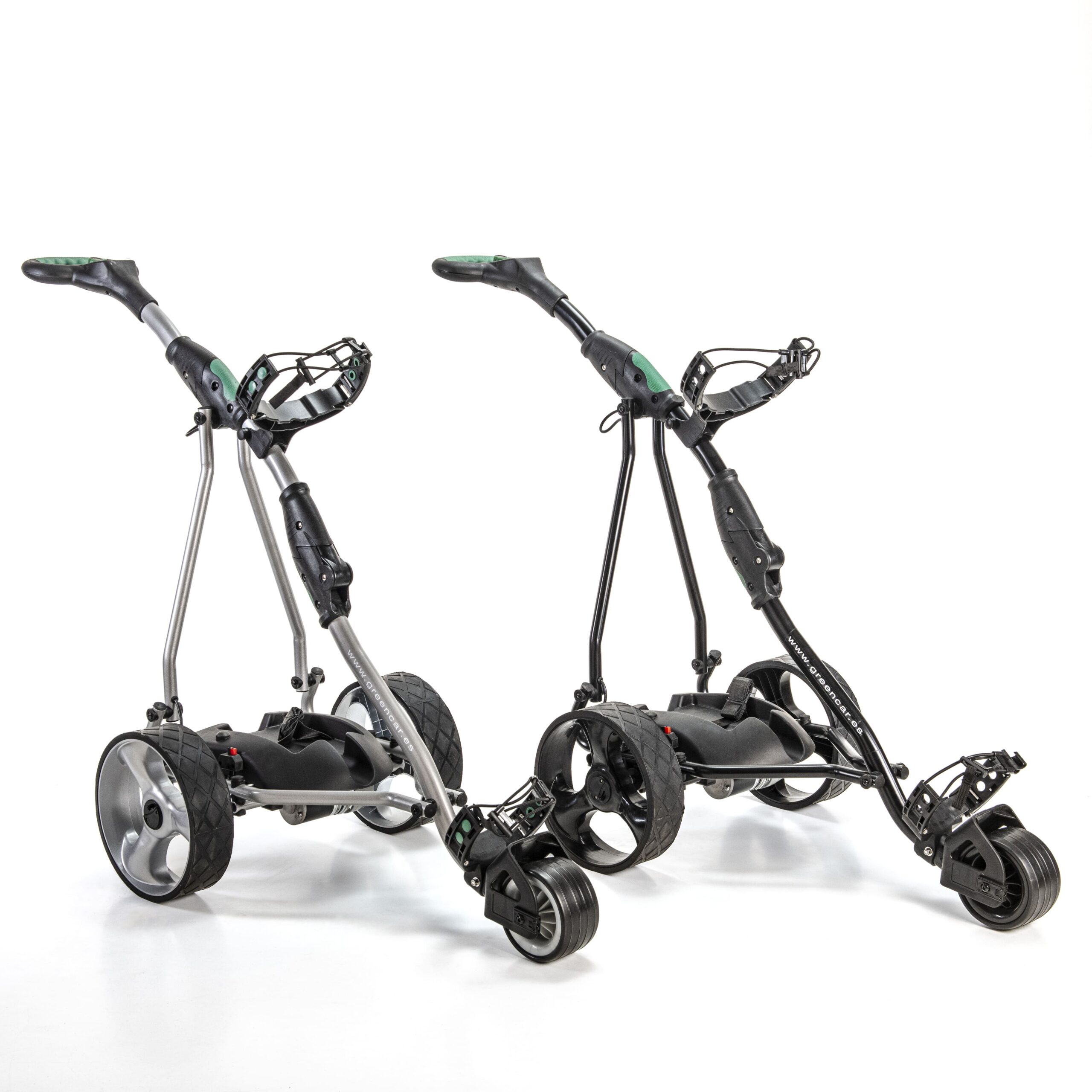 Carro eléctrico ed golf: Greencaddy Classic Negro Y Plata