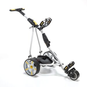 Carro eléctrico de golf: Greencaddy Pro Sport Blanco Amarillo